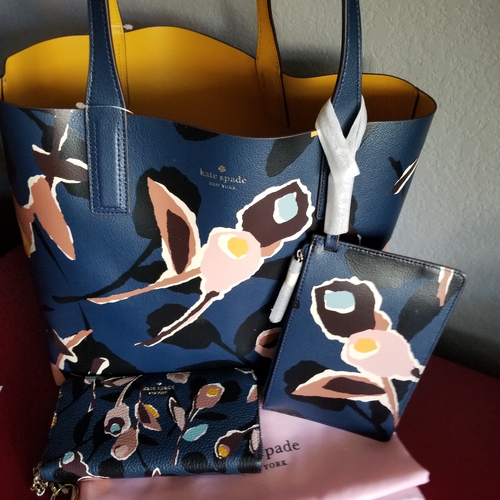 Kate Spade Arch Tote 3- piece Set NWT